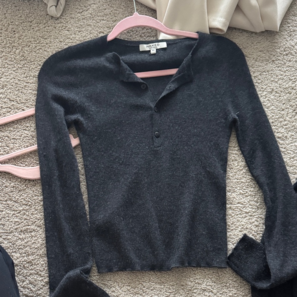 Naked cashmere Dark Gray Long Sleeve Top